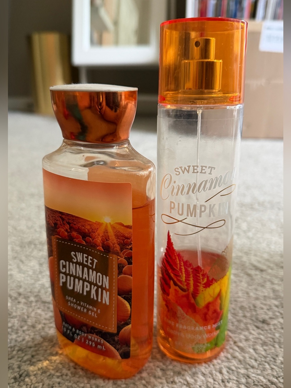 Bath & Body Works Sweet Cinnamon Pumpkin Mist + Shower Gel Set Fall
